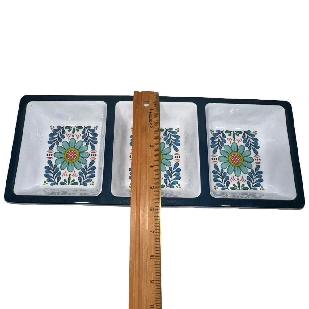 Certified International Talavera 2-Piece Melamine Set, Blue Multicolor‎
